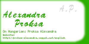 alexandra proksa business card